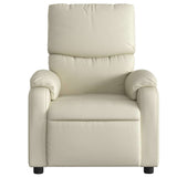 Fauteuil de massage inclinable crème similicuir