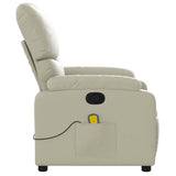 Fauteuil de massage inclinable crème similicuir