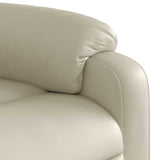 Fauteuil de massage inclinable crème similicuir