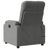 Fauteuil inclinable de massage gris foncé tissu microfibre