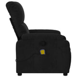 Fauteuil inclinable de massage noir tissu microfibre