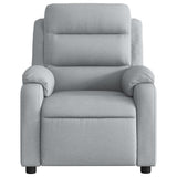 Fauteuil inclinable de massage gris clair tissu