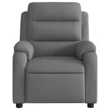 Fauteuil inclinable de massage gris foncé tissu