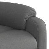 Fauteuil inclinable de massage gris foncé tissu