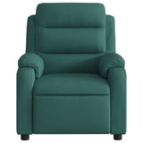 Fauteuil inclinable de massage vert foncé tissu
