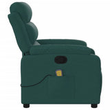 Fauteuil inclinable de massage vert foncé tissu