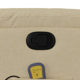Fauteuil inclinable de massage crème tissu