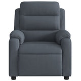Fauteuil inclinable de massage gris foncé velours