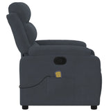 Fauteuil inclinable de massage gris foncé velours