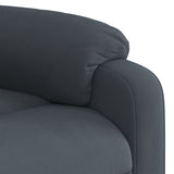 Fauteuil inclinable de massage gris foncé velours