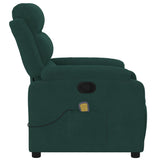 Fauteuil inclinable de massage vert foncé velours