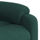 Fauteuil inclinable de massage vert foncé velours