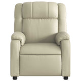Fauteuil de massage inclinable crème similicuir
