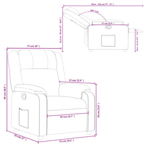 Fauteuil inclinable noir tissu