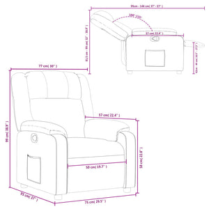 Fauteuil inclinable vert foncé tissu