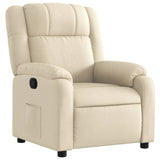 Fauteuil inclinable crème tissu