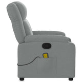 Fauteuil inclinable de massage gris clair tissu