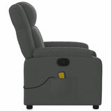Fauteuil inclinable de massage gris foncé tissu