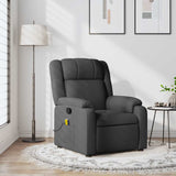 Fauteuil inclinable de massage gris foncé tissu