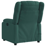 Fauteuil inclinable de massage vert foncé tissu