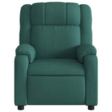 Fauteuil inclinable de massage vert foncé tissu