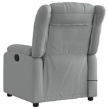Fauteuil inclinable de massage gris clair tissu