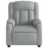 Fauteuil inclinable de massage gris clair tissu