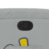 Fauteuil inclinable de massage gris clair tissu