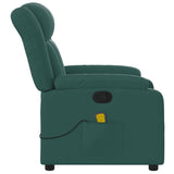 Fauteuil inclinable de massage vert foncé tissu