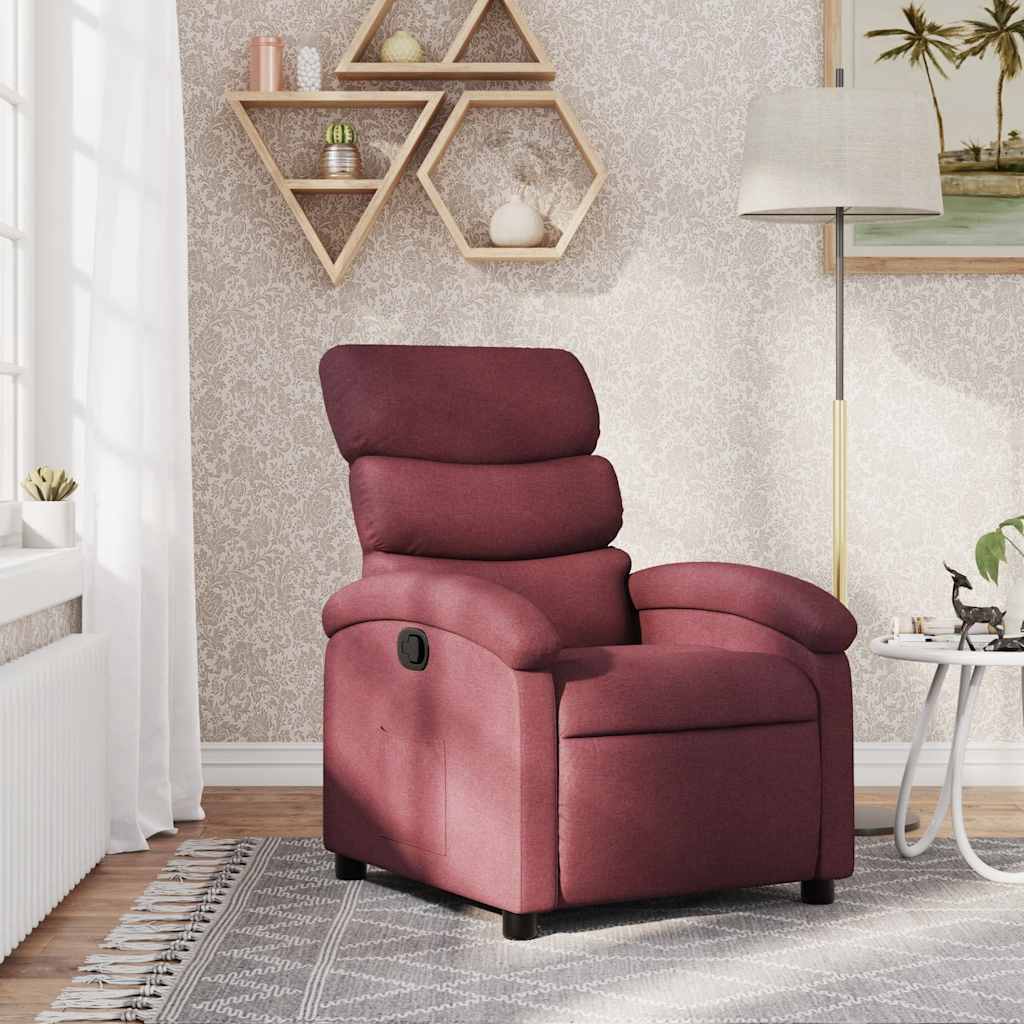 Fauteuil inclinable Rouge bordeaux Tissu