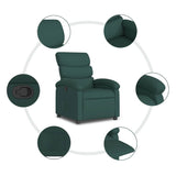 Fauteuil inclinable Vert foncé Tissu
