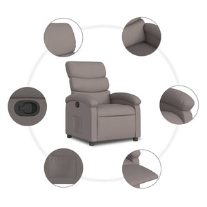 Fauteuil inclinable Taupe Tissu