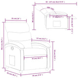 Fauteuil inclinable Taupe Tissu
