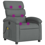 Fauteuil de massage inclinable Gris foncé Tissu