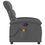 Fauteuil de massage inclinable Gris foncé Tissu