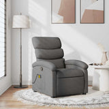 Fauteuil de massage inclinable Gris foncé Tissu