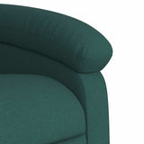 Fauteuil de massage inclinable Vert foncé Tissu
