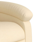 Fauteuil de massage inclinable Crème Tissu