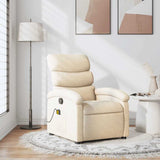Fauteuil de massage inclinable Crème Tissu