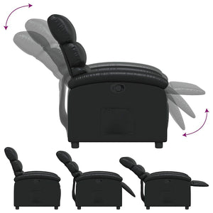 Fauteuil inclinable Noir Similicuir