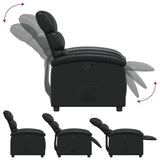 Fauteuil inclinable Noir Similicuir