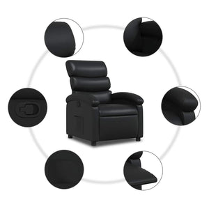Fauteuil inclinable Noir Similicuir