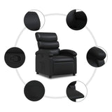 Fauteuil inclinable Noir Similicuir