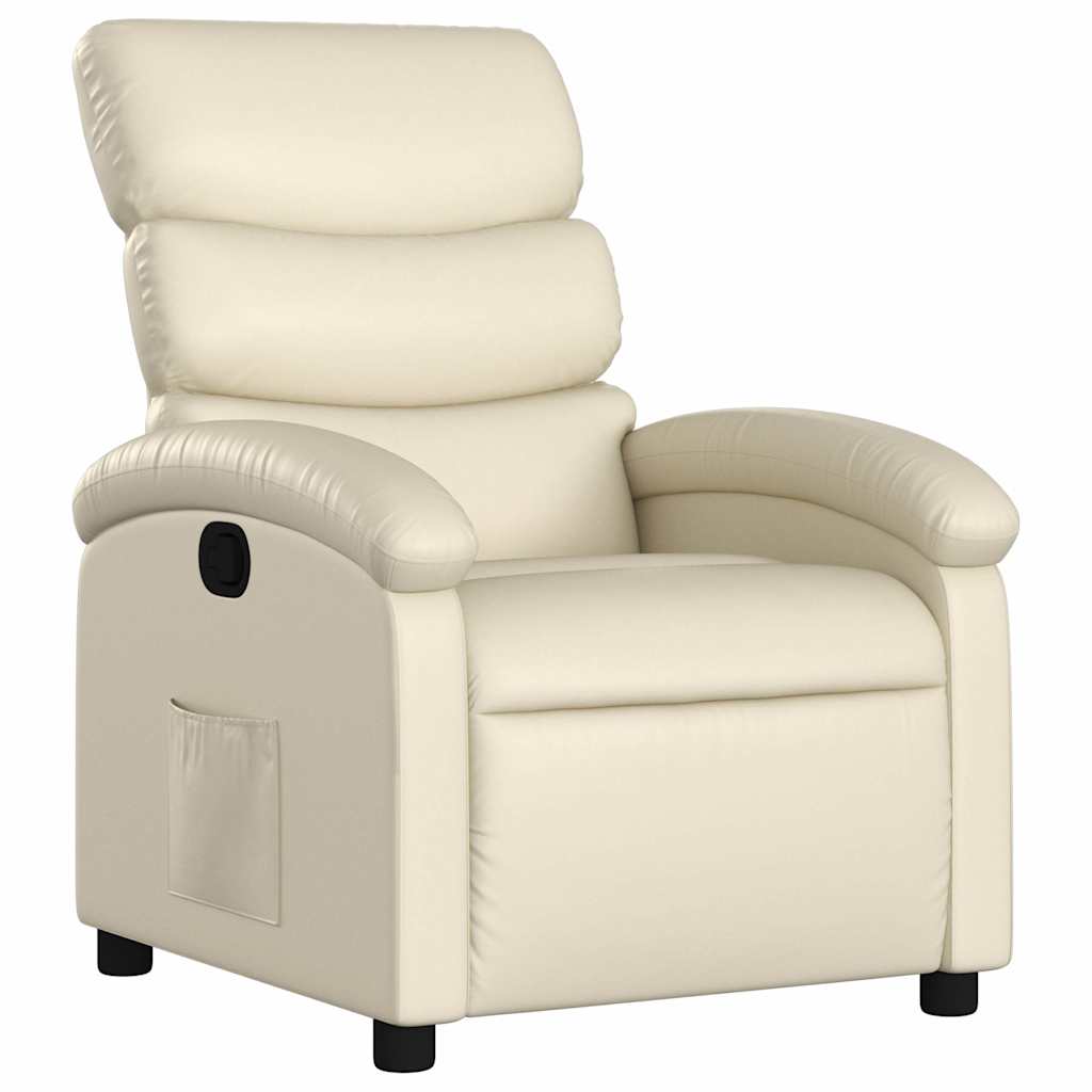 Fauteuil inclinable Crème Similicuir