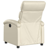 Fauteuil inclinable Crème Similicuir