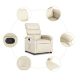 Fauteuil inclinable Crème Similicuir