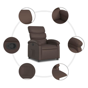 Fauteuil inclinable Marron Similicuir