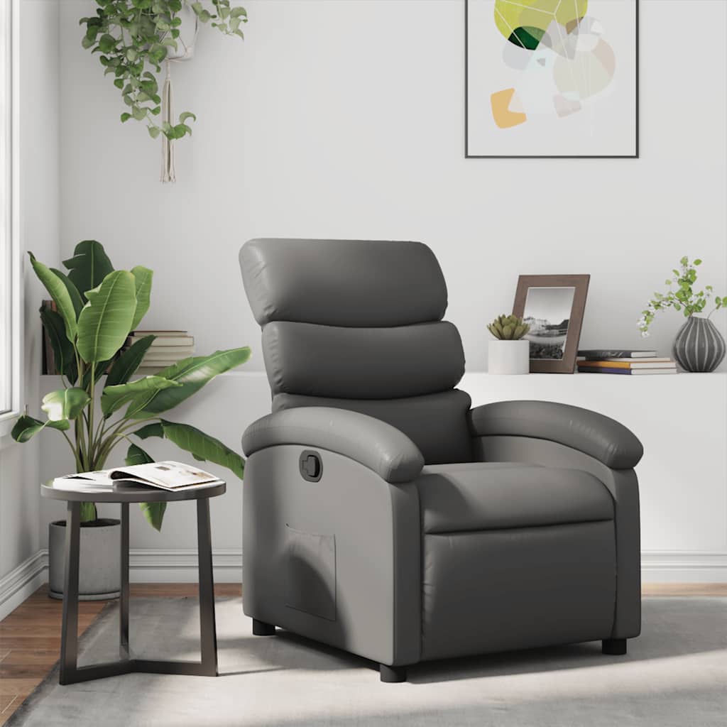 Fauteuil inclinable Gris Similicuir