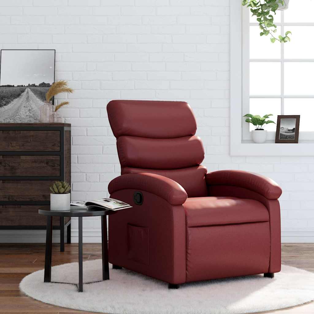 Fauteuil inclinable Rouge bordeaux Similicuir