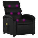 Fauteuil de massage inclinable Noir Similicuir